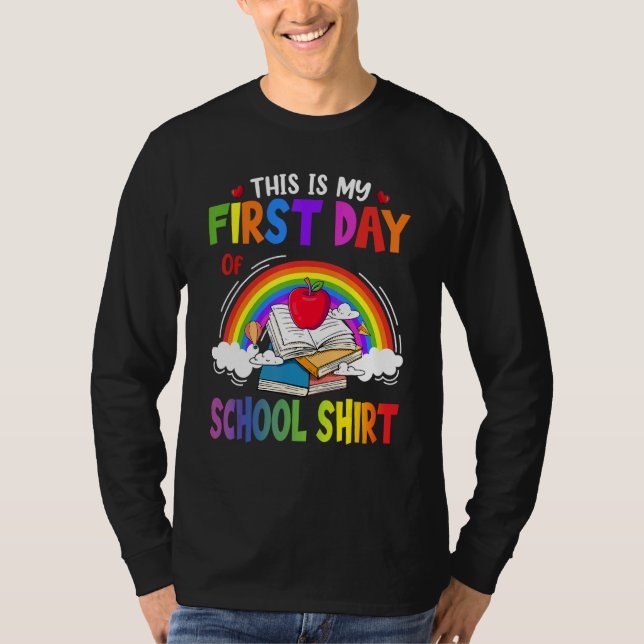 Camiseta Este É O Meu Primeiro Dia De Escola De Volta À Esc (Frente)