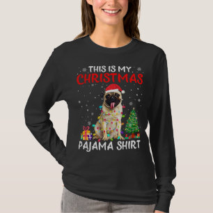 Camiseta Este É O Meu Pug De Natal Pajama Xmas Lights Costu