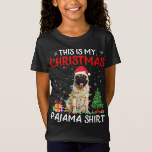 Camiseta Este É O Meu Pug De Natal Pajama Xmas Lights Costu