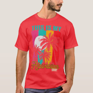 Camiseta Este É O Meu Retro Havaiano Palms Vintage Aloha Ha