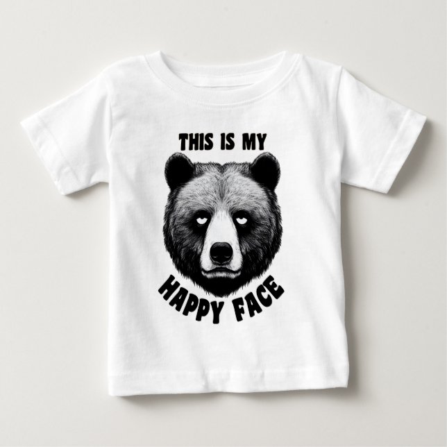 Camiseta Este é o meu rosto feliz - Urso (Frente)