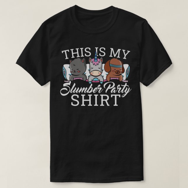 Camiseta Este É O Meu Sleepover De Festa Do Sumber (Frente do Design)