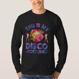 Camiseta Este É o Meu Traje de Disco Engraçado Funky Retro 