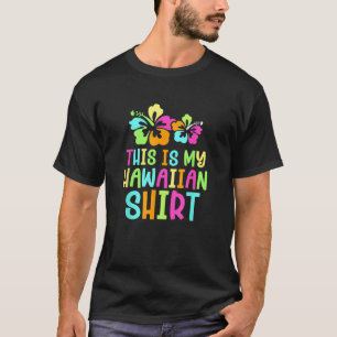 Camiseta Este é o meu traje de festa havaiana tropical luau