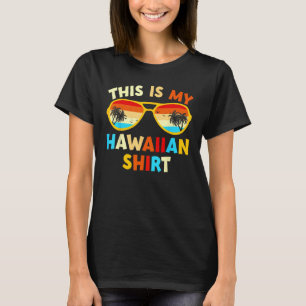 Camiseta Este é o meu traje de festa havaiana tropical Luau