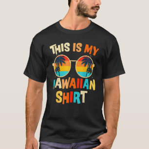 Camiseta Este é o meu traje de festa havaiano tropical Luau