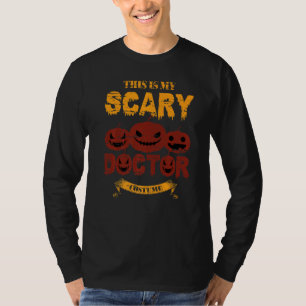 Camiseta Este É o Meu Traje de Médico Assustador no Dia das