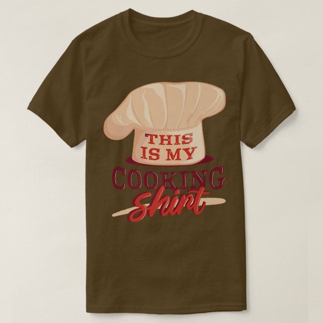 Camiseta Este é o meu uniforme de cozinhar (Frente do Design)