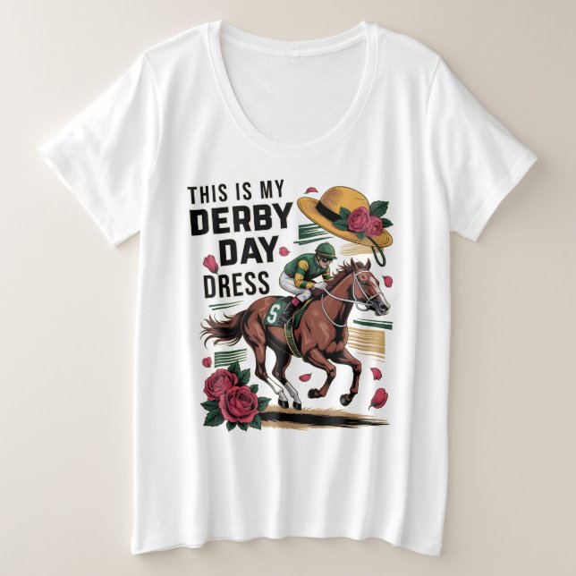 Camiseta Este É O Meu Vestido Derby Day (Frente do Design)