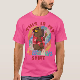 Camiseta Este É O Meu Viajante Animal Luau Havaiano Capybar