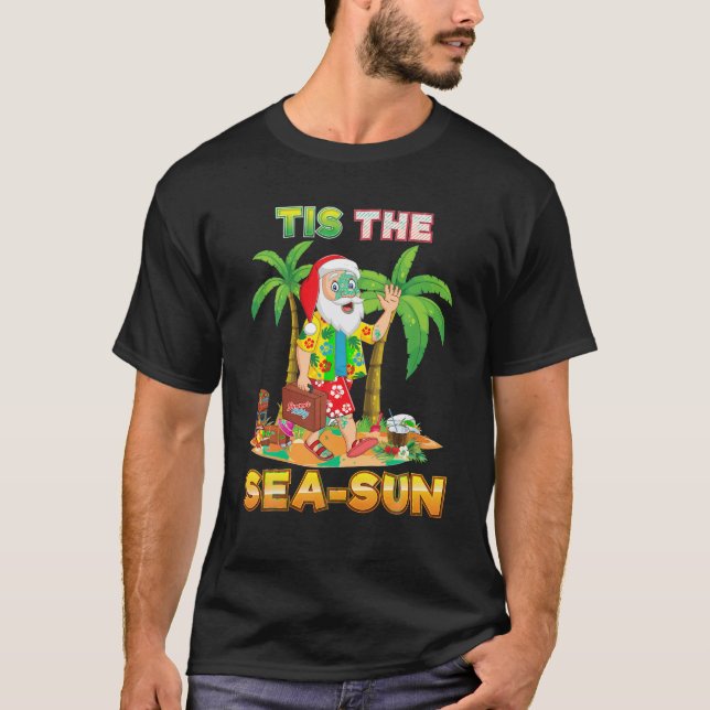 Camiseta Este É O Natal Da Praia Dos Papais noeis Do Mar Su (Frente)