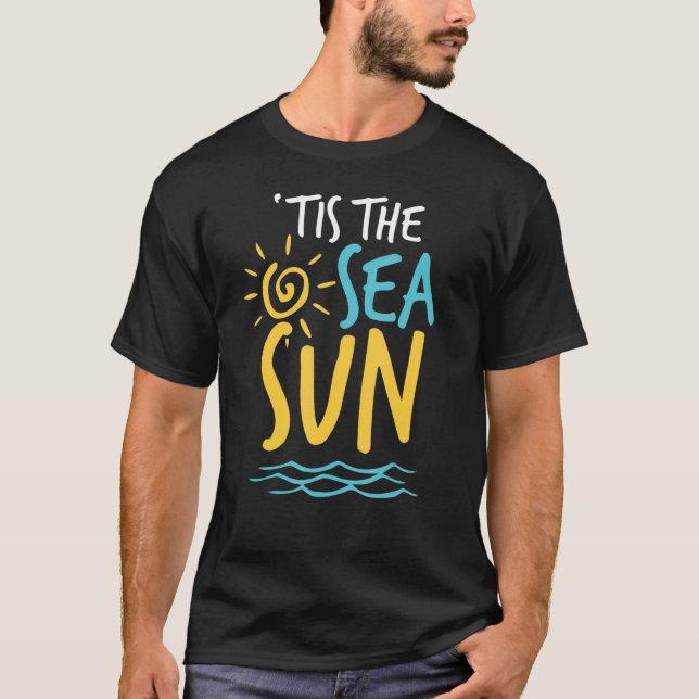 Camiseta Este É O Natal Do Verão Da Praia Do Mar Sun Em Jul (Frente)