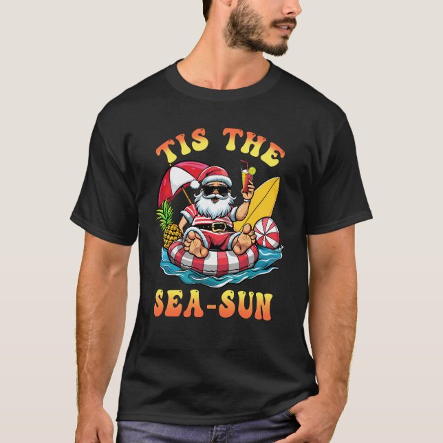 Camiseta Este É O Papai noel Do Sol Do Mar Que Surge No Nat (Frente)