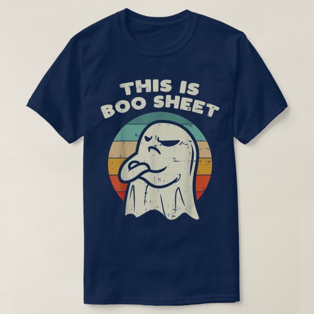 Camiseta Este É O Presente Do Boo Sheet Ghost Retro Hallowe (Frente do Design)