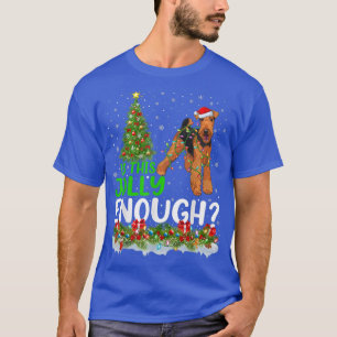 Camiseta Este É O Suficiente Papai noel Airedale Terrier Cr