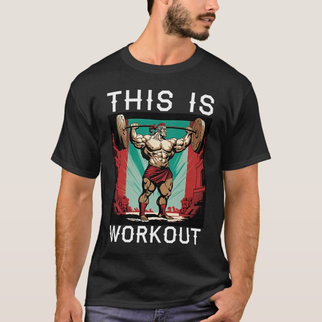 Camiseta Este é o Workout Sparta Spartan Levantando-nos (Frente)