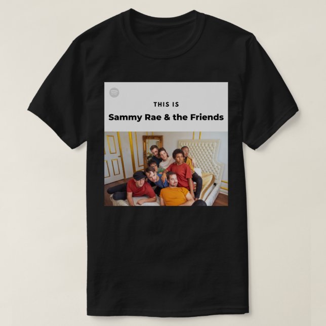Camiseta Este é Sammy Rae &amp; o adesivo Amigos (Frente do Design)