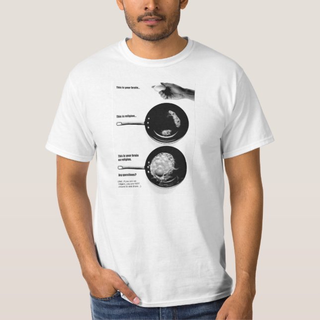 Camiseta Este é seu cérebro na religião (Frente)