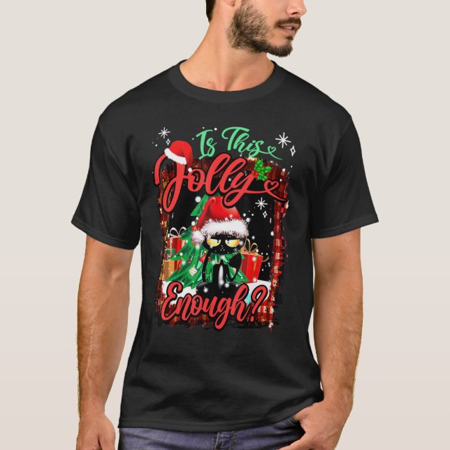 Camiseta Este É Suficiente Gato Buffalo Red Xadrez Pijamas? (Frente)