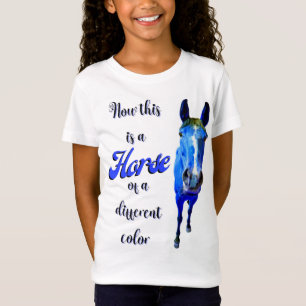 Camiseta Este É Um Cavalo De Cor Diferente Em Azul