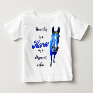 Camiseta Este É Um Cavalo De Cor Diferente Em Azul