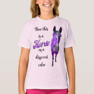 Camiseta Este É Um Cavalo De Uma Púrpura De Cor Diferente