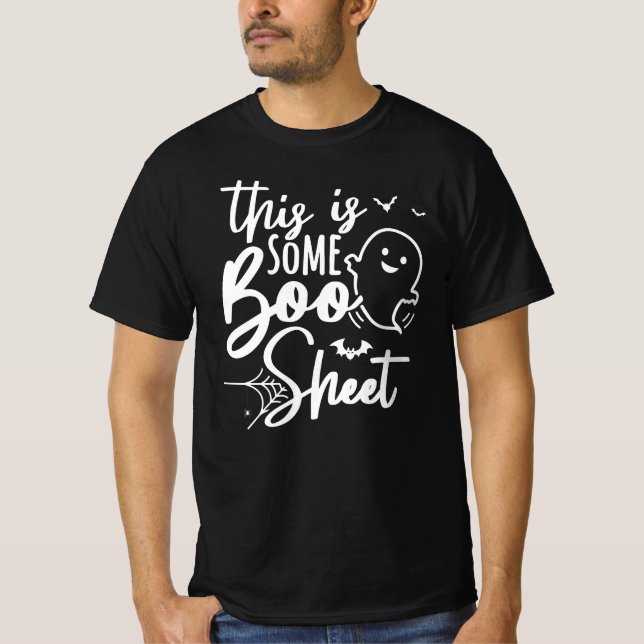 Camiseta Este é um lençol - Engraçado Sarcástico halloween (Frente)