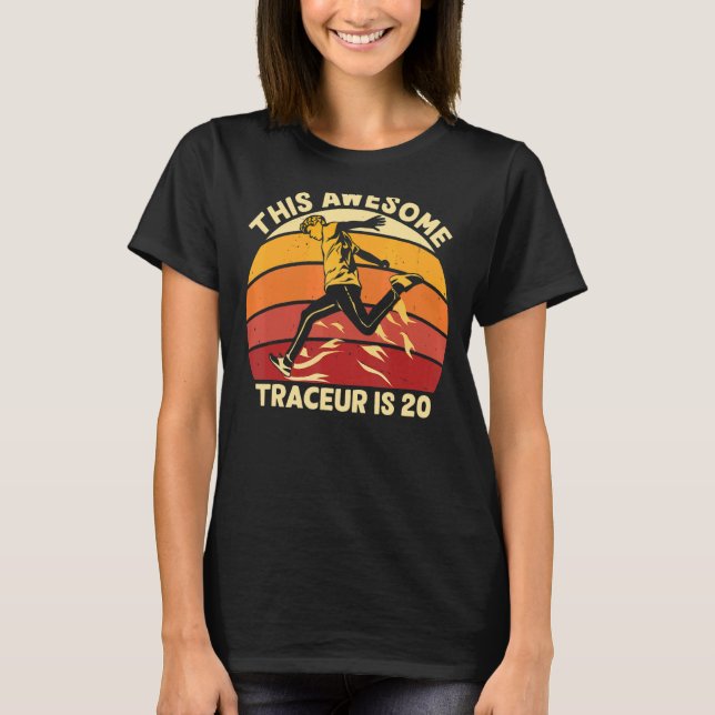 Camiseta Este Fantástico Traceur É 20 Parkour De Aniversári (Frente)