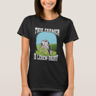 Camiseta Este fazendeiro é um laticinário de legen para um
