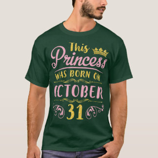 Camiseta Este Foi O Nascer De 31 De Outubro Feliz Aniversár