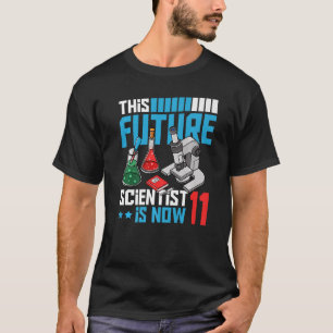 Camiseta Este Futuro Cientista Agora É 11 Ciência Experimen