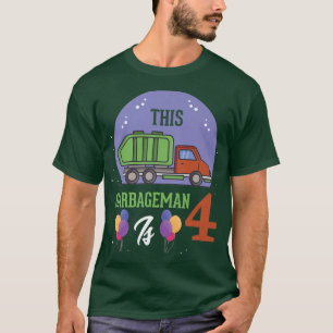 Camiseta Este Garbageman é o 4º Aniversário do Caminhão de 