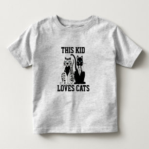 CAMISETA ESTE GAROTO ADORA CAMADAS DE TODLER DE GATOS