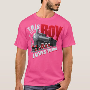 Camiseta Este garoto ama locomotivas Kid Sboys trem