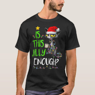 Camiseta Este Gato Negro Chega De Feliz Natal?
