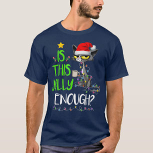 Camiseta Este Gato Negro Chega De Feliz Natal?