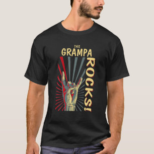 Camiseta Este Grampa Rocks Vintage Retro Concert 70S 80S Fu