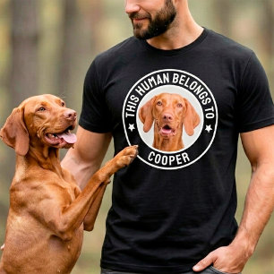 Camiseta Este Humano Pertence A Cachorro / Nome Do Gato, Fo