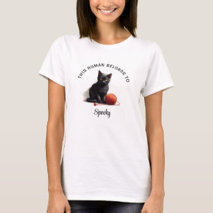 Camiseta Este Humano Pertence A Gato Personalizado