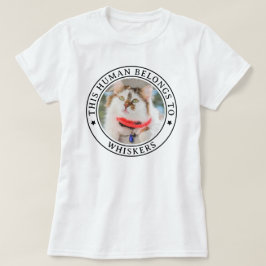 Camiseta Este Humano Pertence A Pet Custom Photo & Name