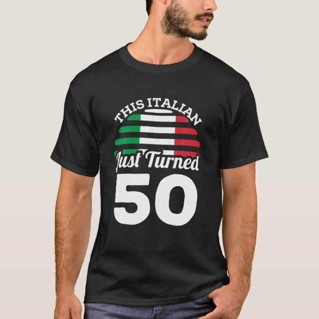 Camiseta Este Italiano Acabou De Transformar 50 Itália 50º  (Frente)