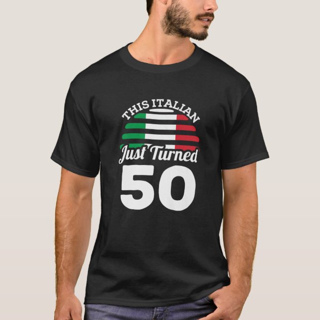 Camiseta Este Italiano Acabou De Transformar 50 Itália 50º  (Frente)