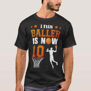 Camiseta Este Jogador Agora Tem 10 Tema De Basquete De Aniv