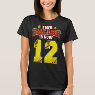 Camiseta Este Jogador De Softball Tem Agora 12 Anos Feliz M