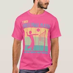 Camiseta Este Jogador De Voleibol Funciona Com Jesus E Café