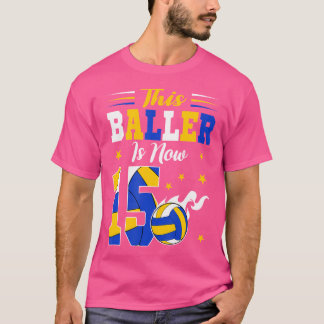Camiseta Este Jogador Tem 15 Anos De Voleibol De Aniversári