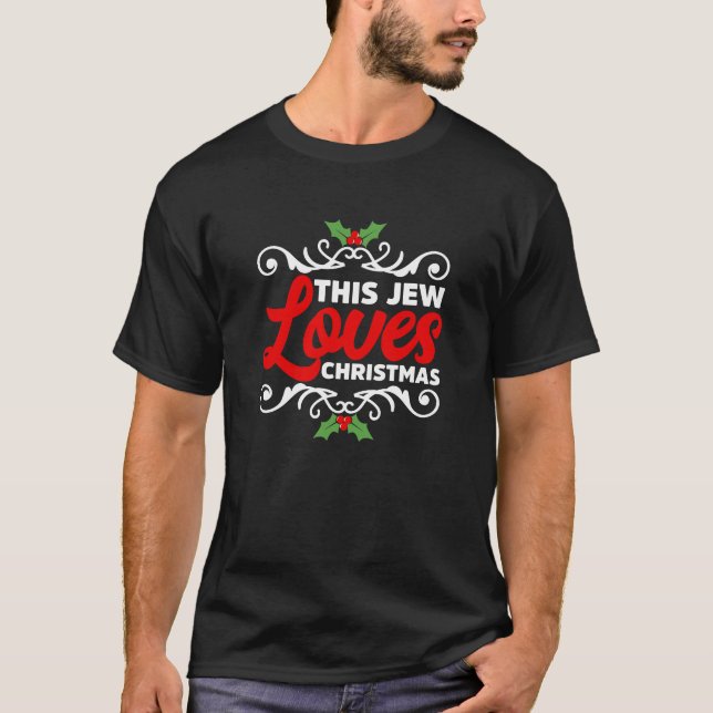 Camiseta Este judeu ama a celebração da véspera de Natal no (Frente)