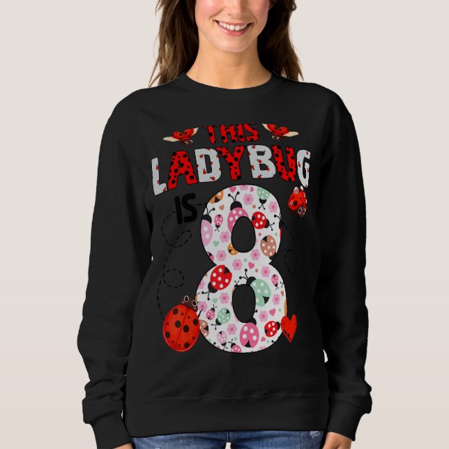 Camiseta Este Ladybug Tem 8 Anos De Idade, Tema De Ladybug (Frente)