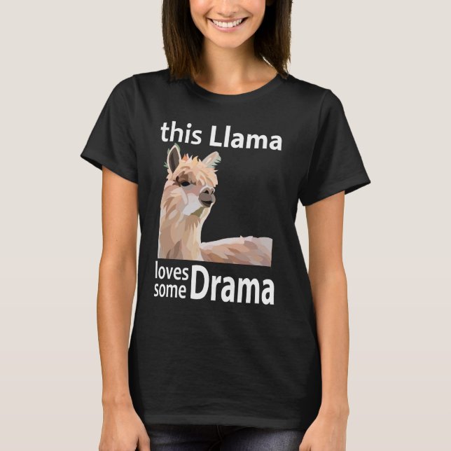 Camiseta Este Llama Ama Algum Drama Llama Divertido (Frente)