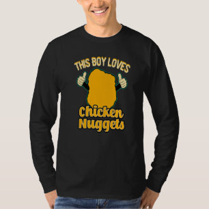 Camiseta Este Menino Ama Nuggets de Frango Comida Nugget de